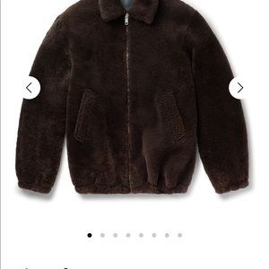 Givenchy Logo-Print Shearling Jacket